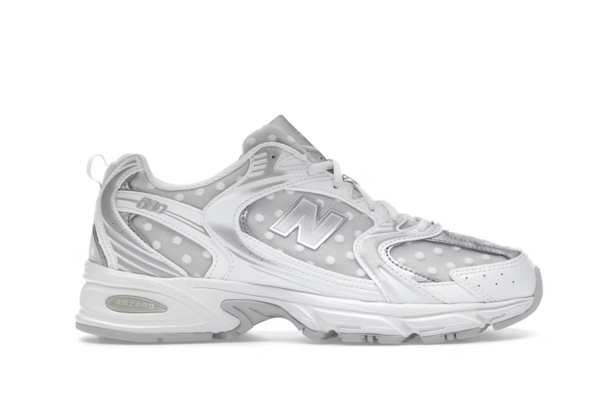 New Balance 530 Silver Metallic Polka Dots