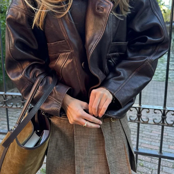Vintage Oversized Leather Jacket