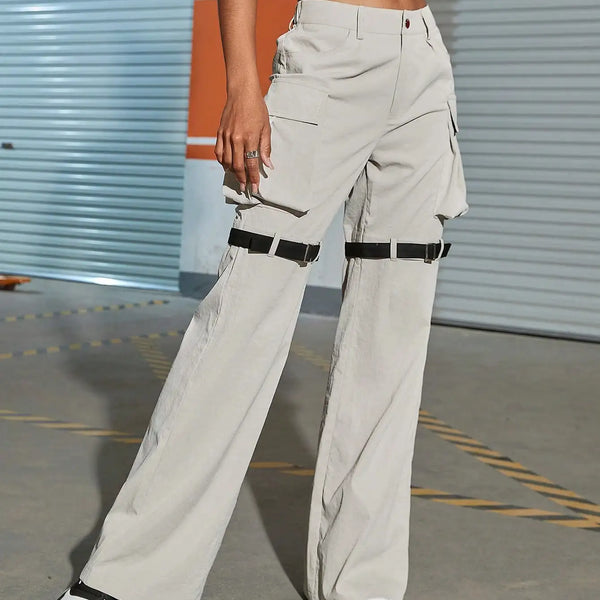 Pocket Belted Cargo Trousers