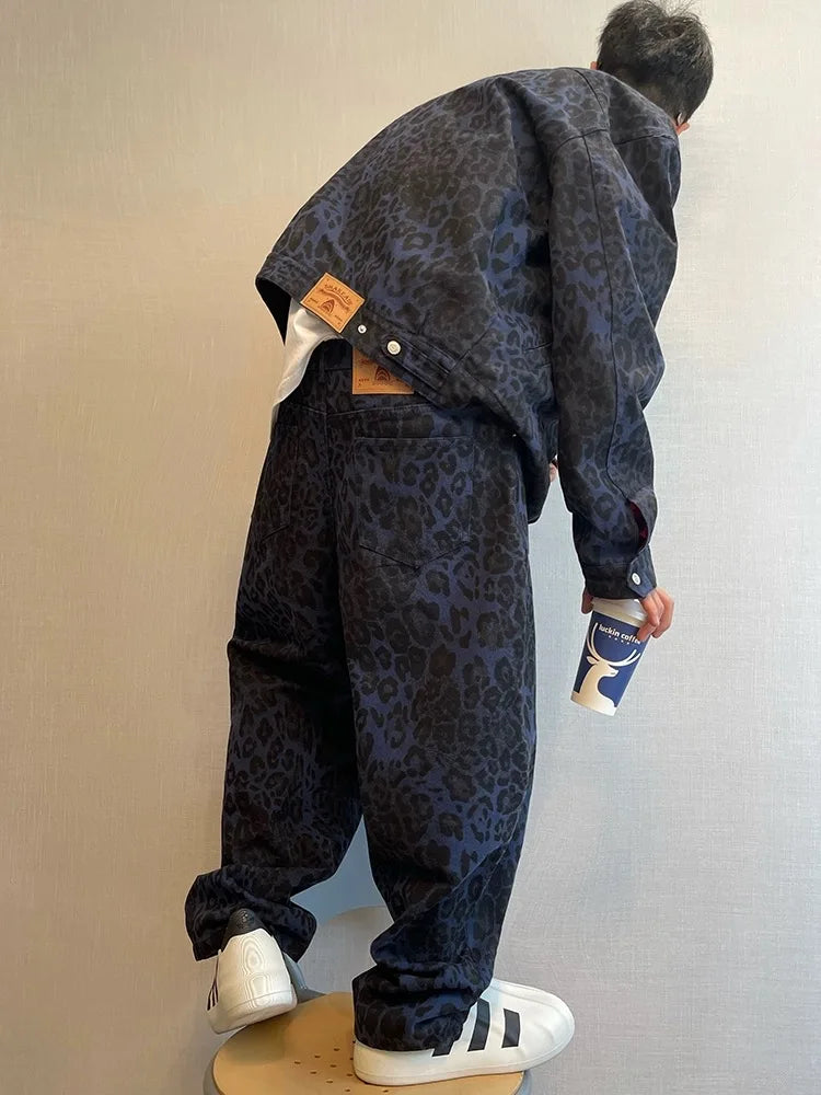 Blue Leopard Jeans