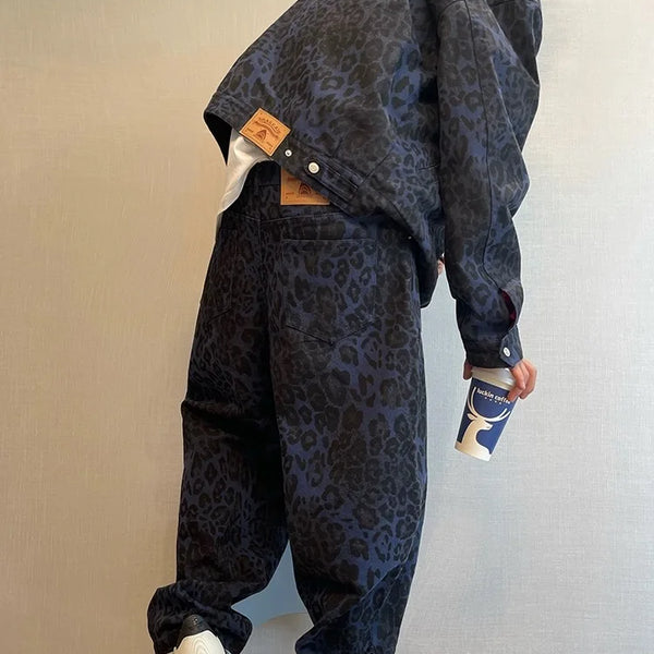 Blue Leopard Jeans
