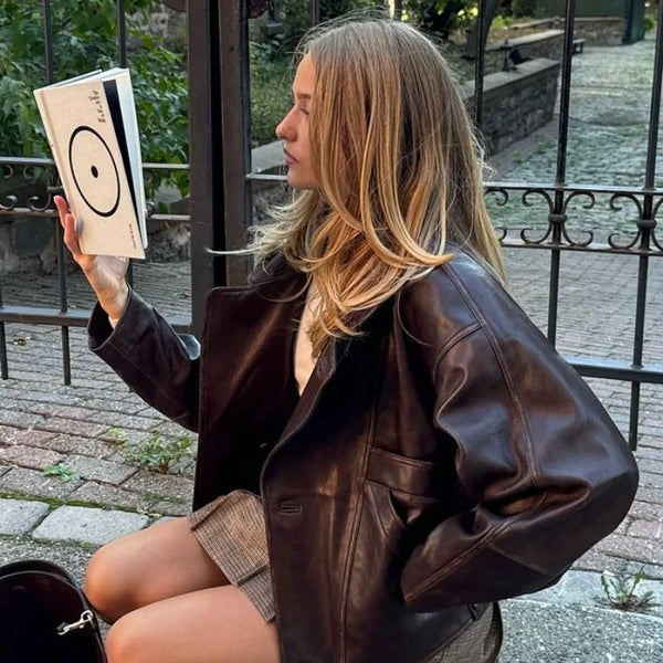 Vintage Oversized Leather Jacket