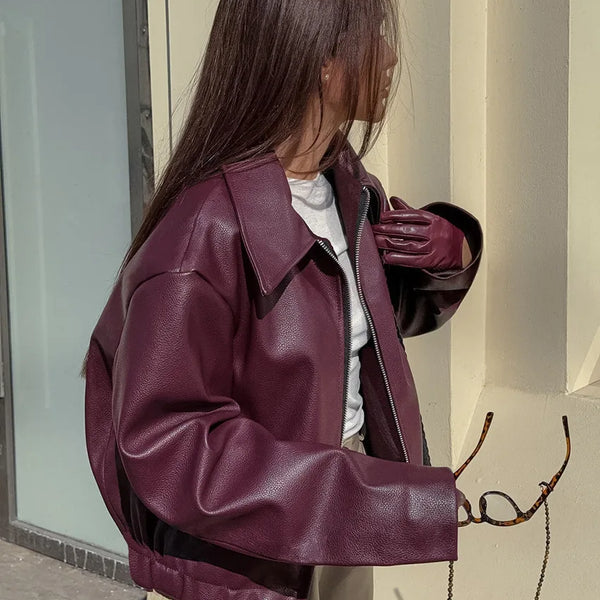 Burgundy Leather Jacket