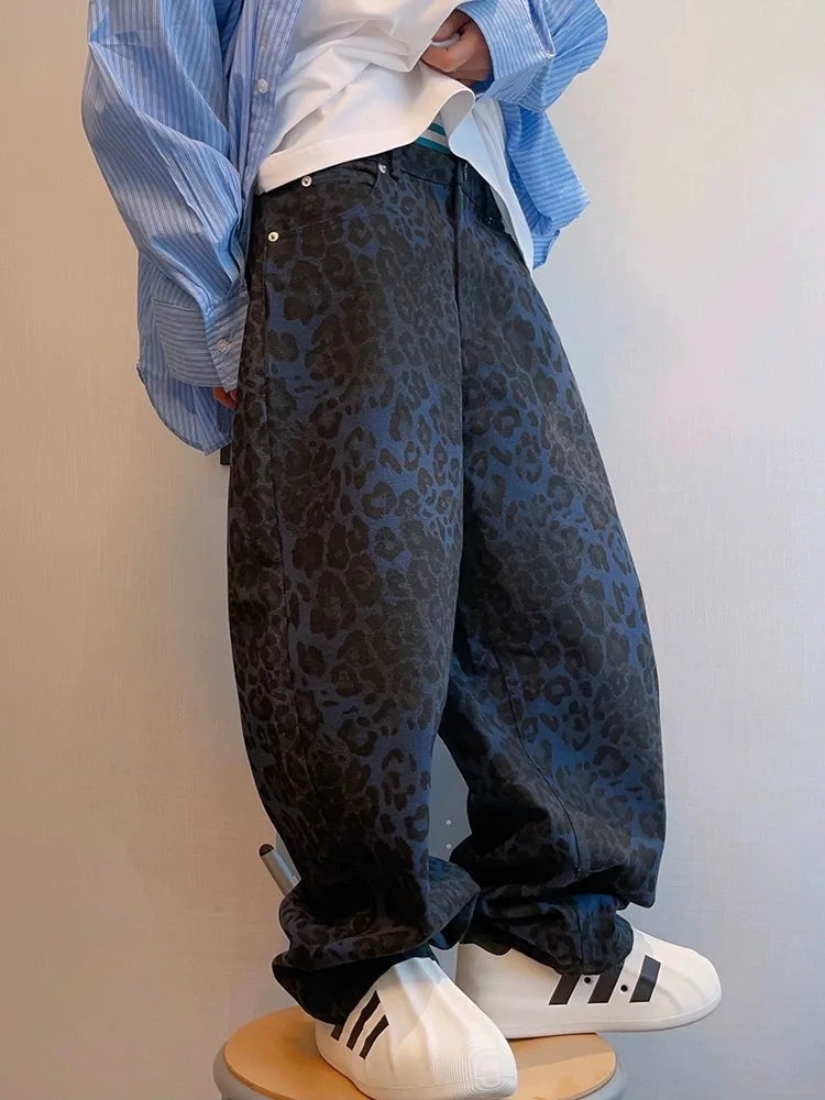 Blue Leopard Jeans