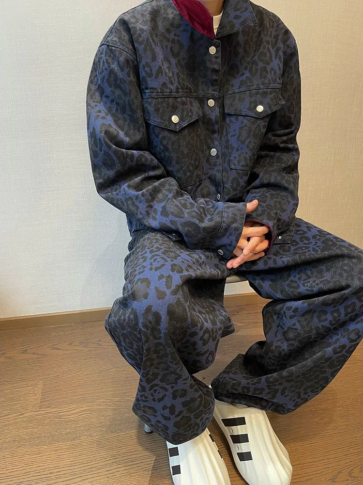 Blue Leopard Jeans