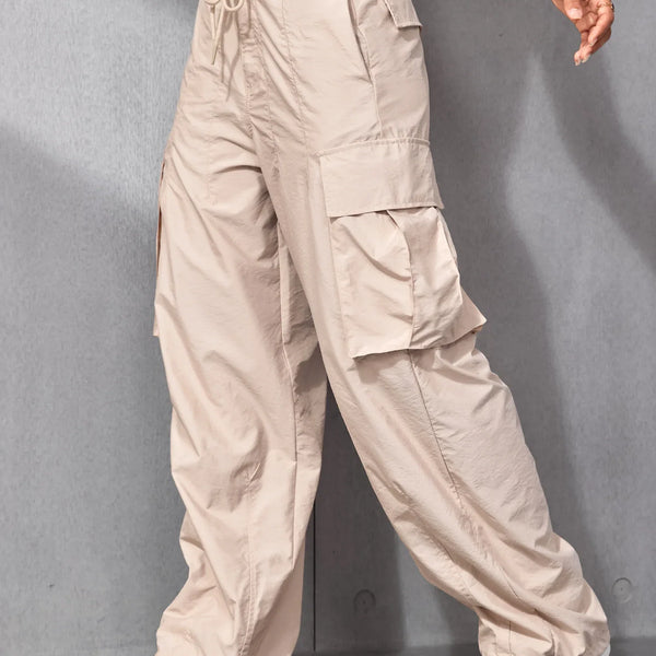 Loose Drawstring Waist Parachute