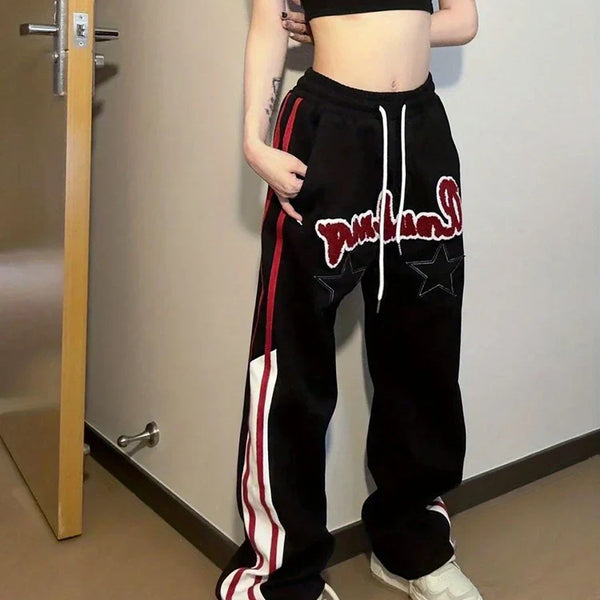 Embroidery Letter Sweatpants