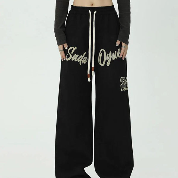 Black Wide Leg Sweatpants
