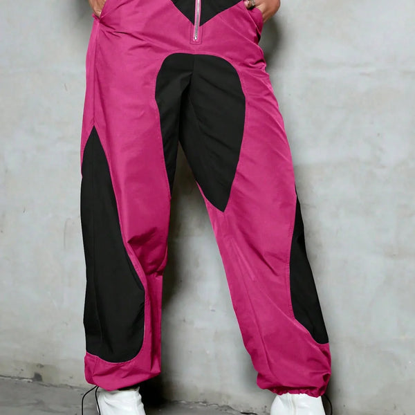 Two Tone V Waist Parachute