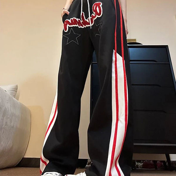 Embroidery Letter Sweatpants