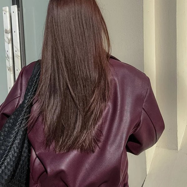 Burgundy Leather Jacket