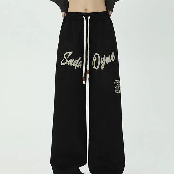 Black Wide Leg Sweatpants