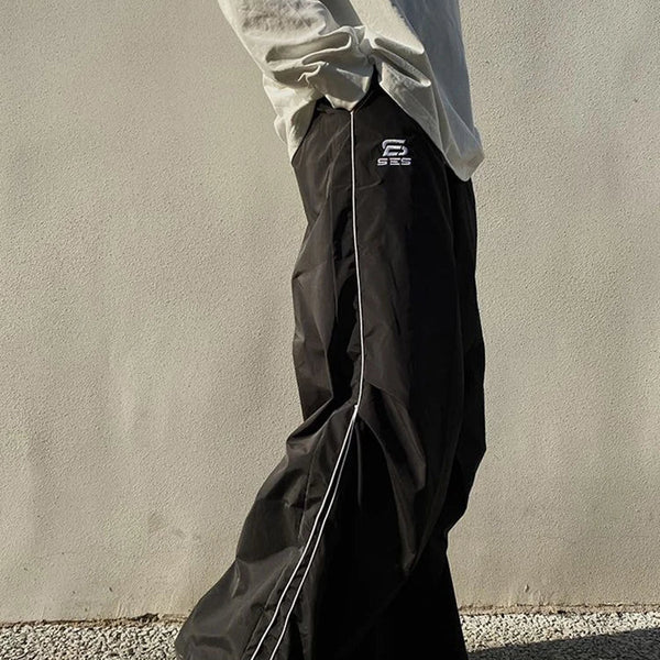 Oversize Retro Embroidery Trousers