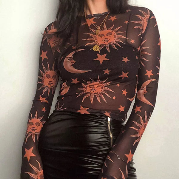Transparent Sun Moon Top