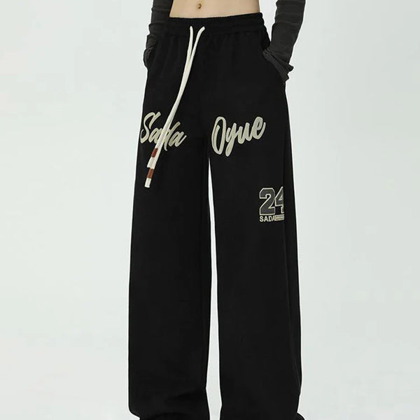 Black Wide Leg Sweatpants