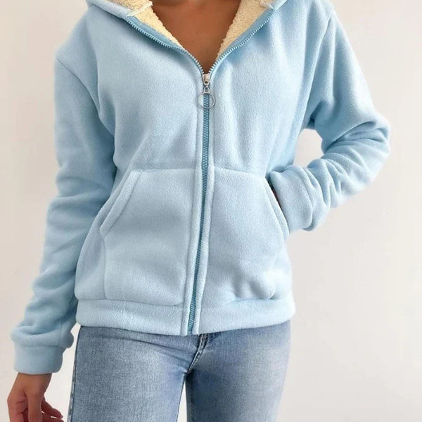 Zip Up Lamb Wool Jacket