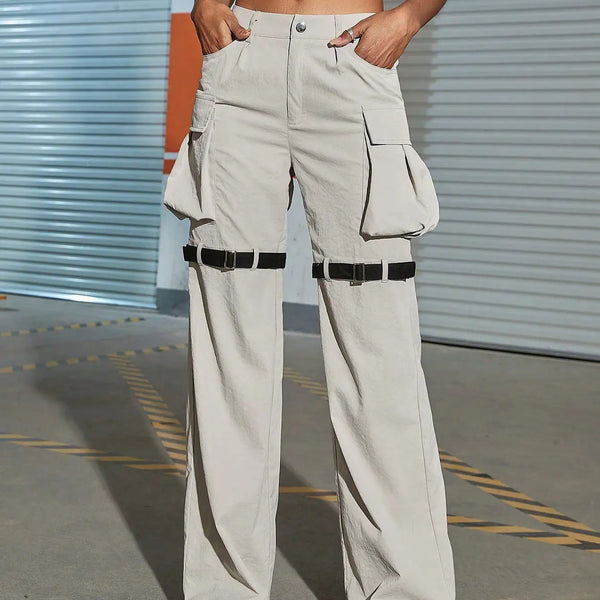 Pocket Belted Cargo Trousers