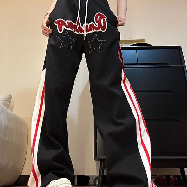 Embroidery Letter Sweatpants