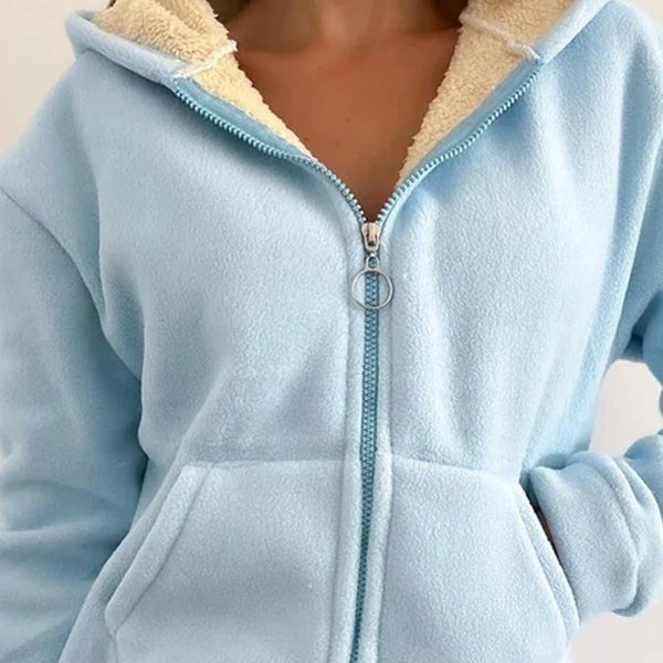 Zip Up Lamb Wool Jacket