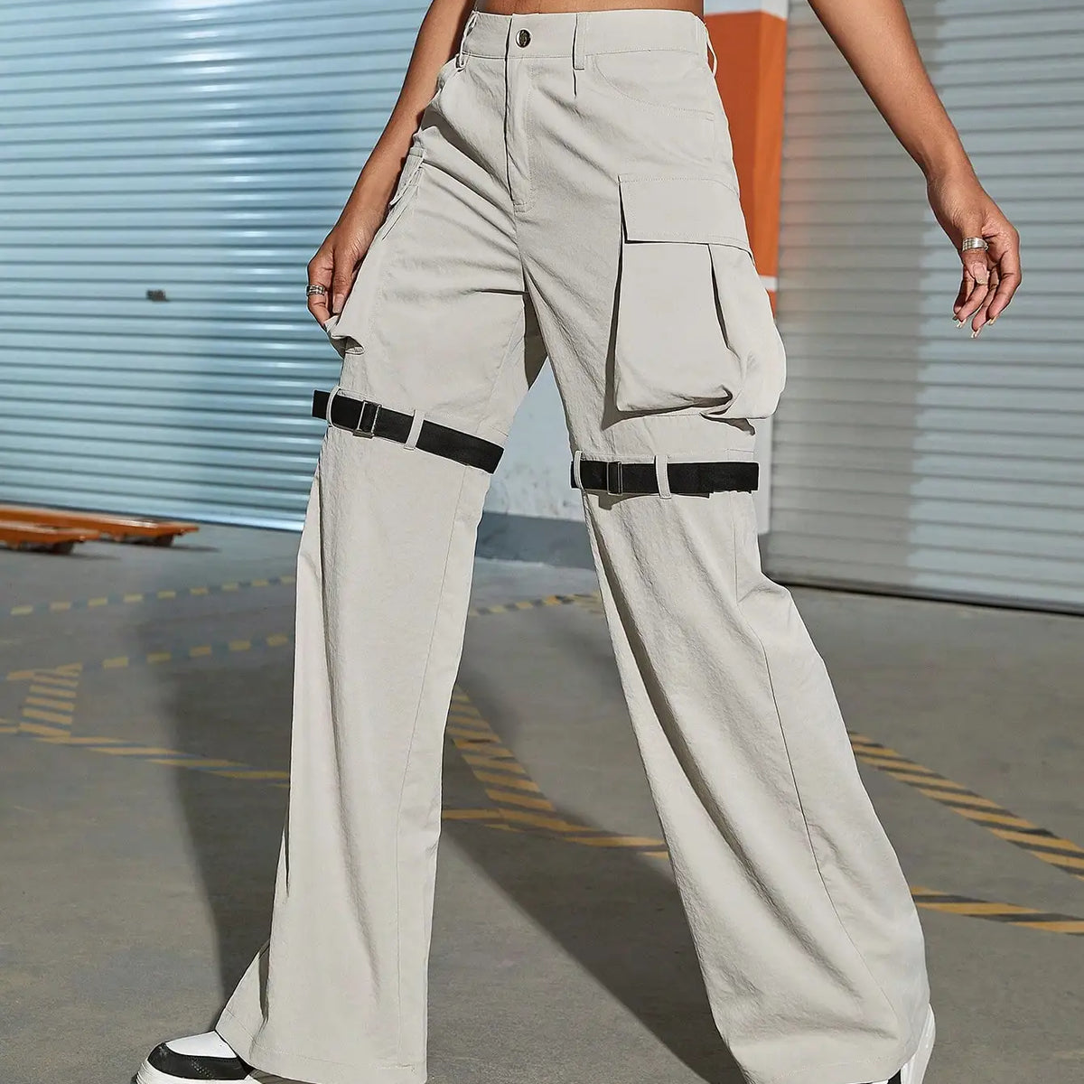 Pocket Belted Cargo Trousers