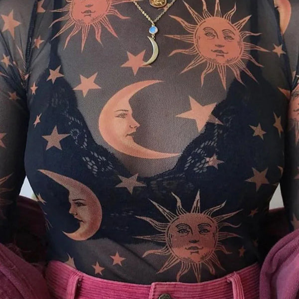 Transparent Sun Moon Top