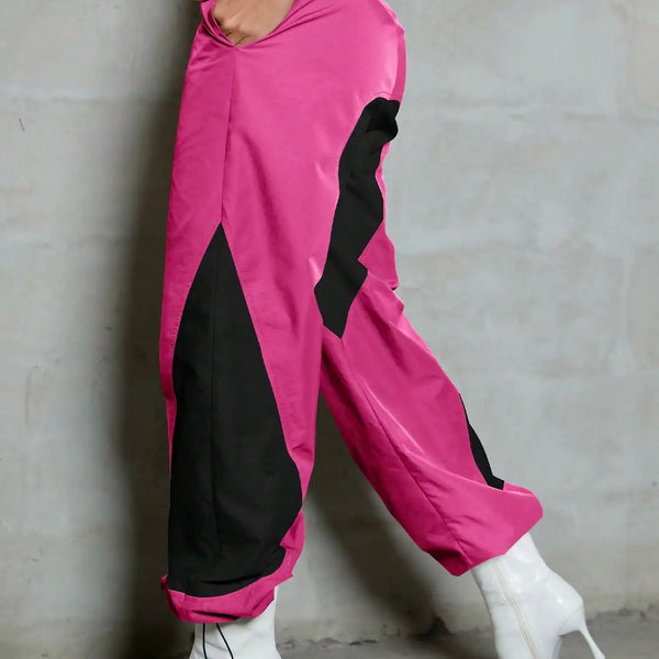 Two Tone V Waist Parachute