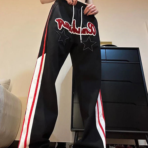Embroidery Letter Sweatpants
